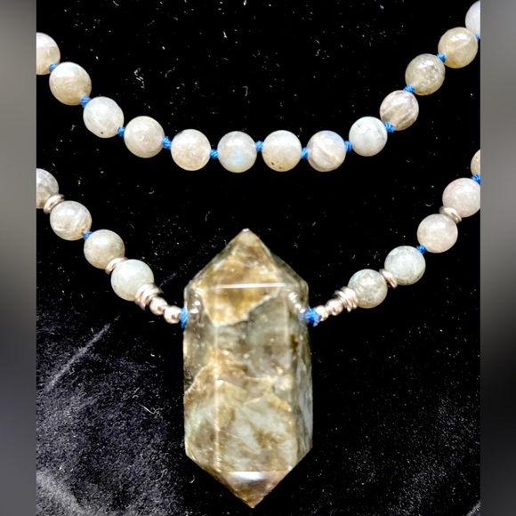 Tiny Devotions Labradorite Mala Necklace. Gender neutral. New in Box! - Picture 3 of 9